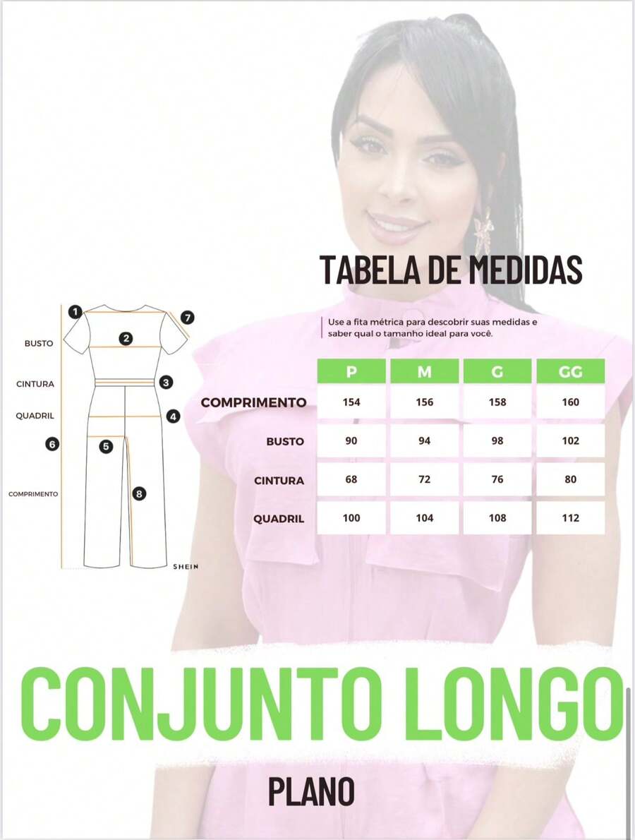 Conjunto Feminino Cropped Com Bojo E Calça Com Ilhós E Zíper Frontal