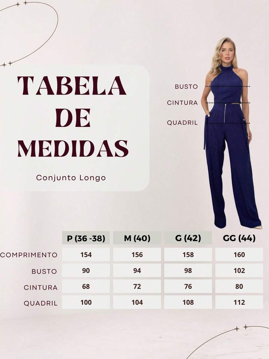 Conjunto Feminino Cropped Com Bojo E Calça Com Ilhós E Zíper Frontal