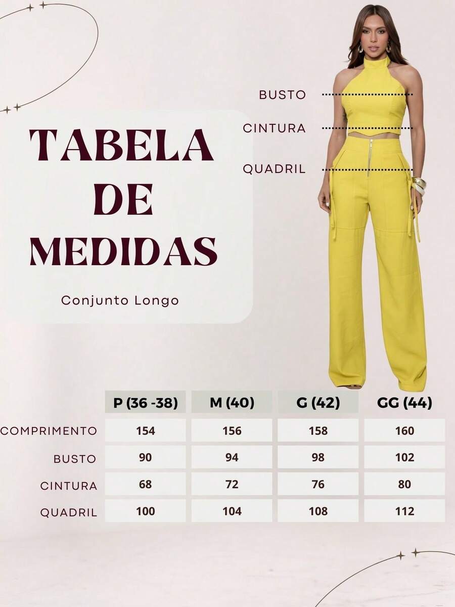Conjunto Feminino Cropped Com Bojo E Calça Com Ilhós E Zíper Frontal