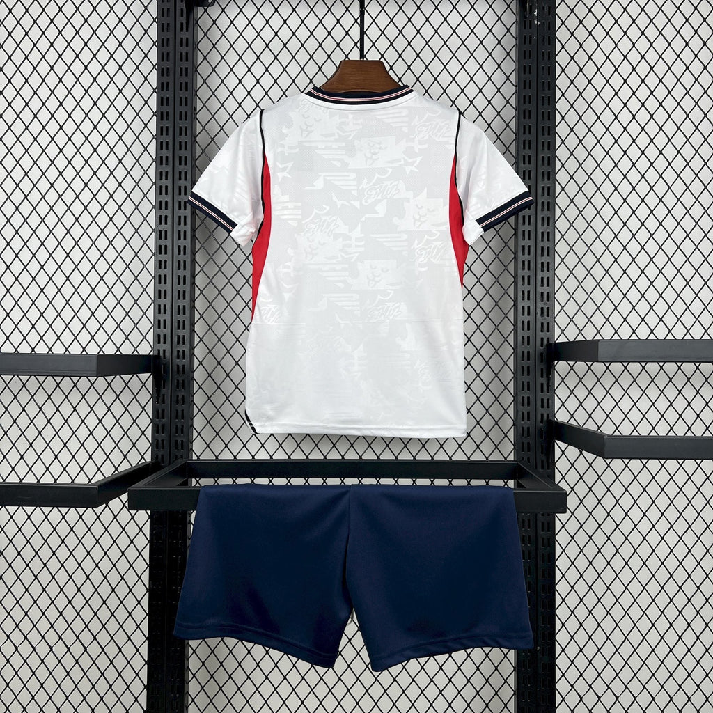 Kit Infantil Inglaterra Titular 25/26 Copa do Mundo